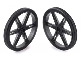 תמונה של מוצר גלגל 70x8 מ"מ שחור לציר מנוע סרוו 25T - ערכה של 2