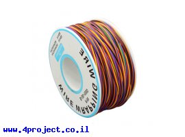 תמונה של מוצר חוט WireWrap חד גידי - AWG30 - צבעוני - 250 מטר