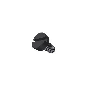 בורג חריץ ראש שטוח M4x50mm - שחור