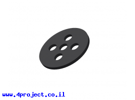 תמונה של מוצר פלטה עגולה 26 מ"מ - שחור