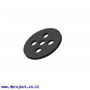 פלטה עגולה 26 מ"מ - שחור