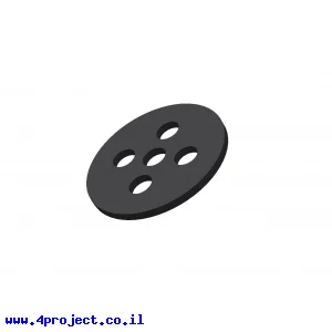 פלטה עגולה 26 מ"מ - שחור