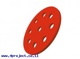 תמונה של מוצר פלטה עגולה 39 מ"מ - אדום