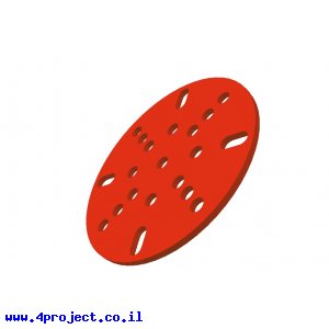פלטה עגולה 63 מ"מ - אדום