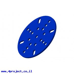 פלטה עגולה 63 מ"מ - כחול