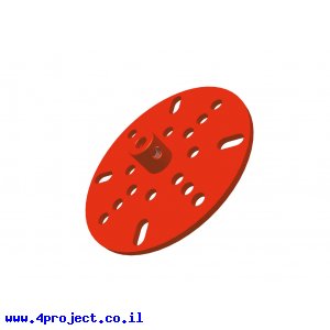 פלטה עגולה 63 מ"מ עם רכזת 4 מ"מ