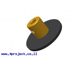 תמונה של מוצר פלטה עגולה 26 מ"מ עם רכזת 4 מ"מ