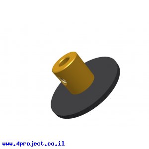 פלטה עגולה 26 מ"מ עם רכזת 4 מ"מ