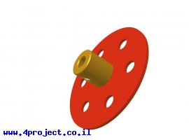 תמונה של מוצר פלטה עגולה 39 מ"מ עם רכזת 4 מ"מ - 6 חורים