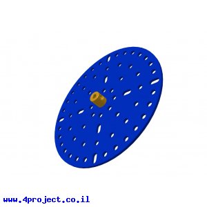 פלטה עגולה 114 מ"מ עם רכזת 4 מ"מ