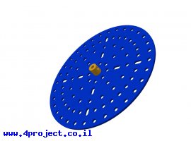 תמונה של מוצר פלטה עגולה 139 מ"מ עם רכזת 4 מ"מ