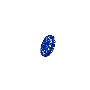 פלטה עגולה 150 מ"מ מקופלת