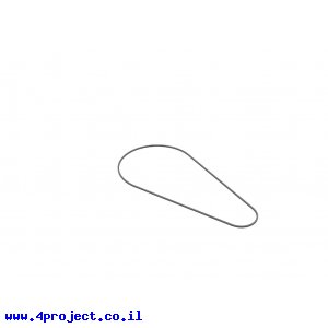 רצועת תמסורת חלקה, עובי 2 מ"מ, קוטר 80 מ"מ