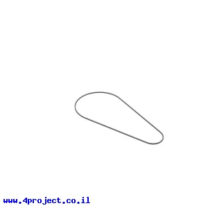 רצועת תמסורת חלקה, עובי 2 מ"מ, קוטר 80 מ"מ