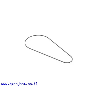 רצועת תמסורת חלקה, עובי 2 מ"מ, קוטר 100 מ"מ