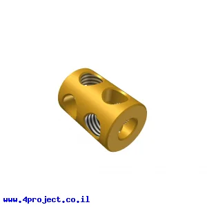 חיבור לציר 4 מ"מ - 2 חורים - ללא הברגה פנימית