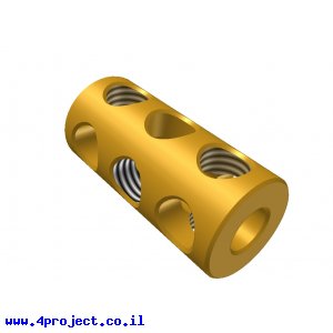 חיבור לציר 4 מ"מ - 3 חורים - ללא הברגה פנימית