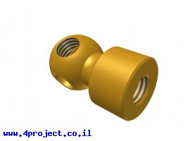 תמונה של מוצר חיבור מעקה לצירים עם הברגה