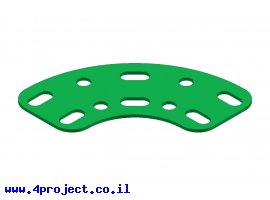 תמונה של מוצר פס מחורר מעוקל - 2x5 חורים