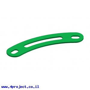 פס מחורר מעוקל - 2+1 חורים