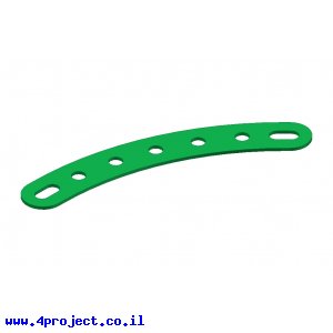 פס מחורר מעוקל - 7 חורים