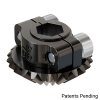 גלגל שיניים מתהדק Miter MOD1 לציר REX 8 מ"מ, 45 מעלות, פלדה - 24 שיניים