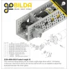 גלגל שיניים מתהדק Miter MOD1 לציר REX 8 מ"מ, 45 מעלות, פלדה - 24 שיניים