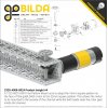 גלגל שיניים מתהדק Miter MOD1 לציר REX 8 מ"מ, 45 מעלות, פלדה - 24 שיניים