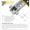 גלגל שיניים מתהדק Miter MOD1 לציר REX 8 מ"מ, 45 מעלות, פלדה - 24 שיניים