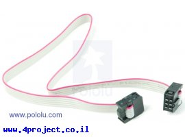 תמונה של מוצר כבל שטוח עם מחברי 2x3 בשני הצדדים