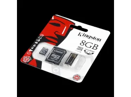 תמונה של מוצר זכרון microSD - 8GB + מתאם