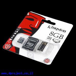 זכרון microSD - 8GB + מתאם
