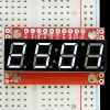7Segment לבן, 4 ספרות, 10 מ"מ, ממשק טורי