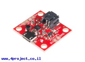 תמונה של מוצר מטען סוללות LiPoly תא אחד + ממיר מתח 3.3/5V