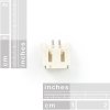 מחבר JST-PH 2 Pin בזווית - SMD