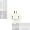 מחבר JST-PH 2 Pin בזווית - SMD