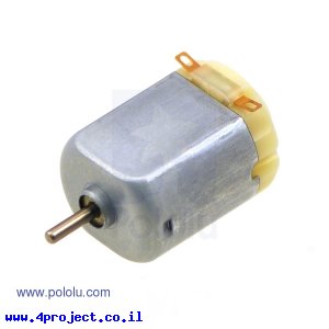 מנוע בגודל 130, מתח 1.5-3V, זרם תקיעה 2.1A