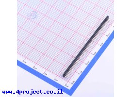 תמונה של מוצר מחבר שורה זכר - 50 פינים במרווח של 1.27 מ"מ