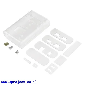מארז פלסטיק לכרטיסי pcDuino ו-Arduino - שקוף