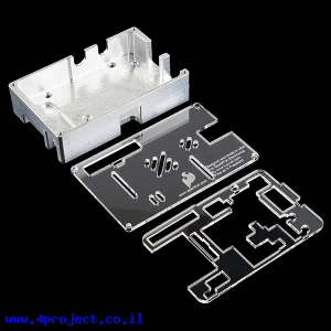 מארז אלומיניום לכרטיס Raspberry PI דגם B