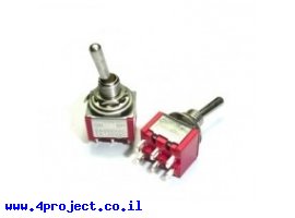 תמונה של מוצר מפסק מיתוג ON/ON - DPDT