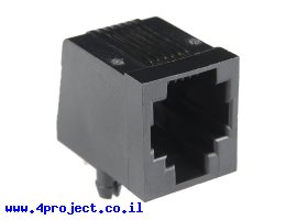 תמונה של מוצר מחבר RJ11/RJ14/RJ25 6 Pin לטלפון