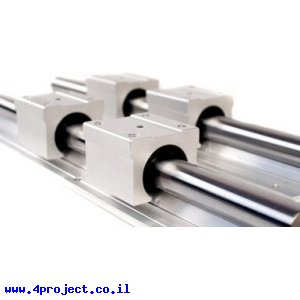 מסילה לינארית עם תמיכה SBR12 300mm