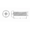 בורג פיליפס ראש עגול M3x25mm - פלסטיק