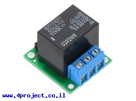 תמונה של מוצר ממסר SPDT אטום, 5A@250VAC - סליל 12V - ערכה מורכבת