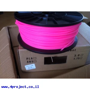 פלסטיק למדפסת תלת-מימד - ורוד - ABS 1.75mm - מכירת חיסול