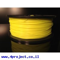 פלסטיק למדפסת תלת-מימד - צהוב זוהר בחושך - ABS 1.75mm - מכירת חיסול