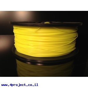 פלסטיק למדפסת תלת-מימד - צהוב זוהר בחושך - ABS 1.75mm - מכירת חיסול