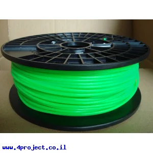פלסטיק למדפסת תלת-מימד - ירוק זוהר בחושך - PLA 1.75mm - מכירת חיסול