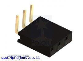 תמונה של מוצר מחבר שורה נקבה - 1x3 בזווית של 90 מעלות